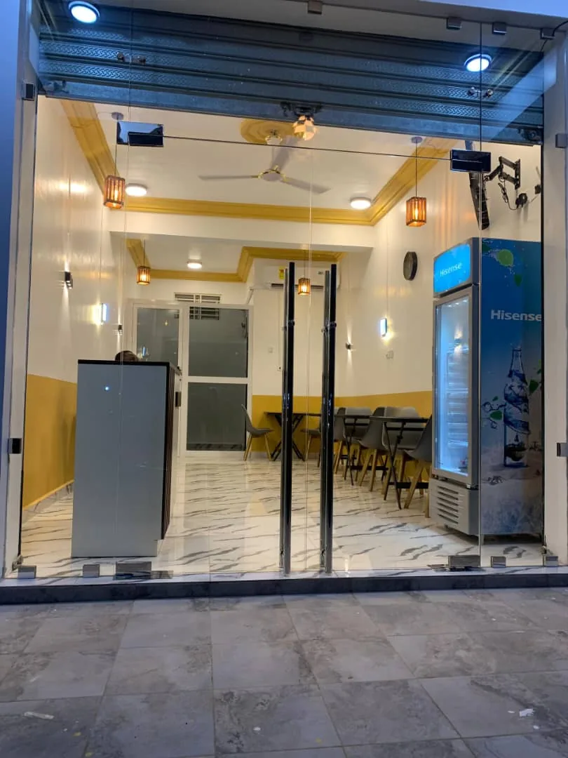 Cravenco storefront with completed lighting and interior electrical finishing