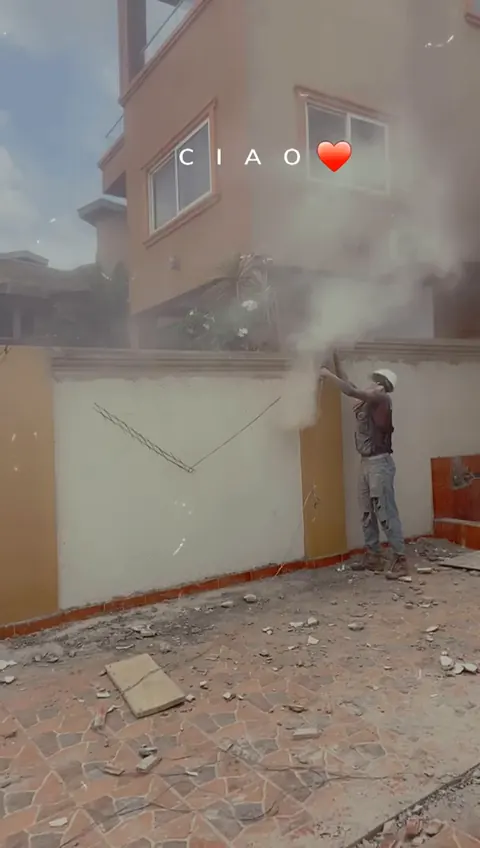 Outdoor property area for electrical work and routing review
